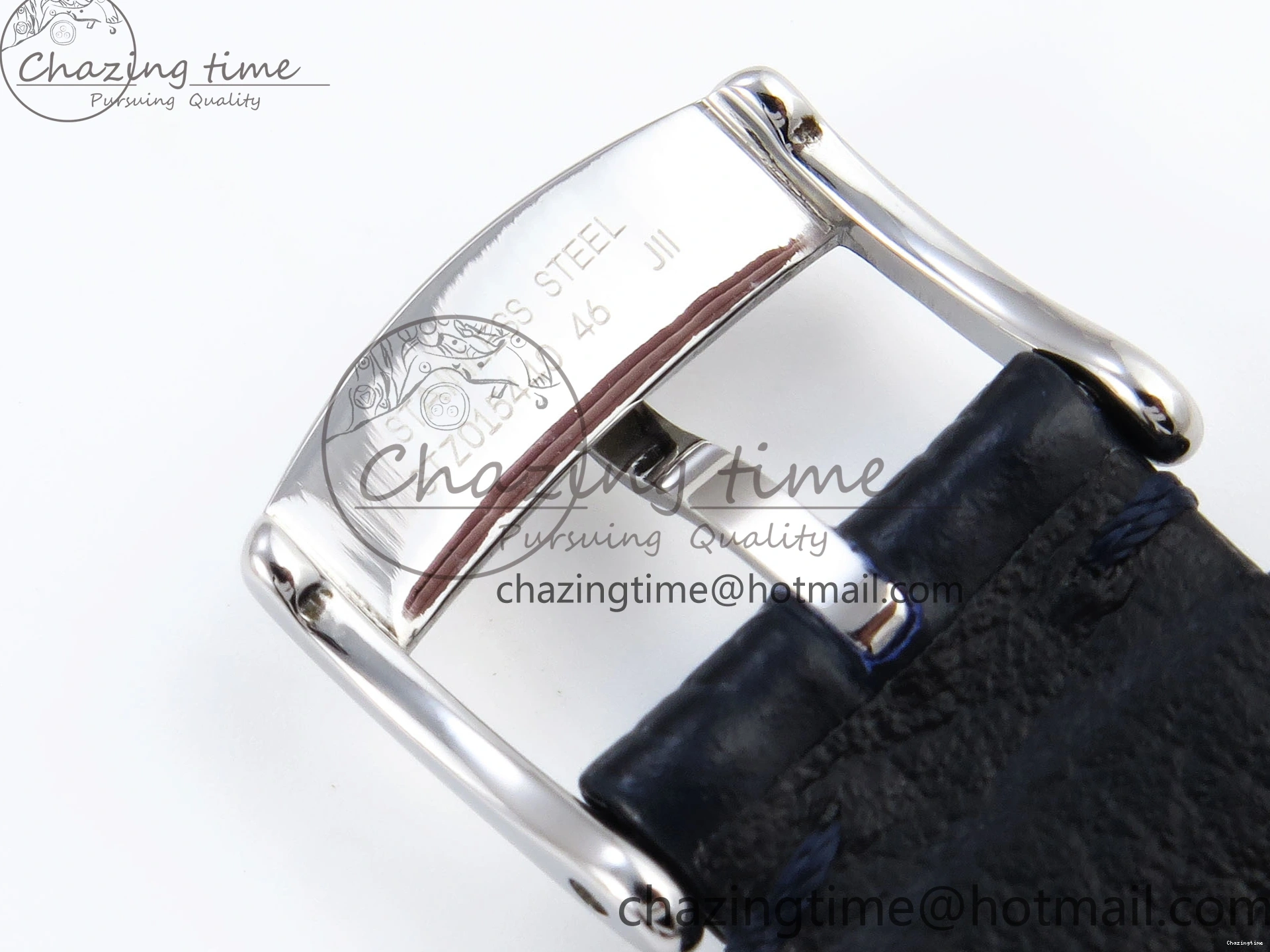 0413 Trendsetting De Ville Power Reserve SS MKF 1:1 Best Edition Blue Textured Dial on Black Leather Strap A 7742